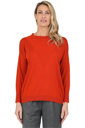 ALPHA STUDIO Truien, Dames, Oranje, M, Trui met lange mouwen en boothals