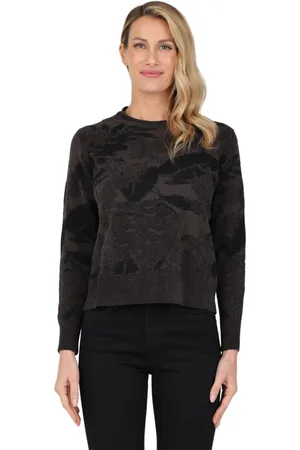 RRD Truien, Dames, Bruin, S, Velvet Jacquard Crewneck Shirt