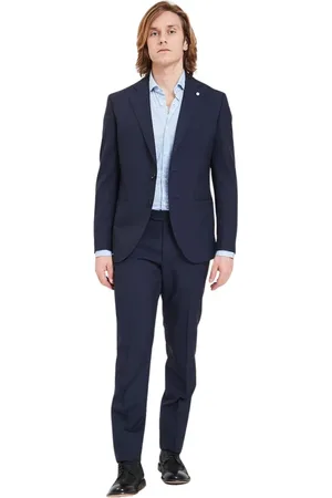 LUIGI BIANCHI MANTOVA Pakken, Heren, Blauw, L, Stijlvolle Jurk