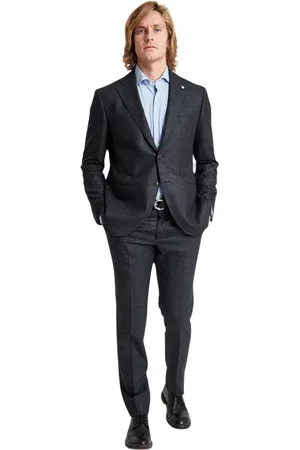 LUIGI BIANCHI MANTOVA Pakken, Heren, Blauw, L, Elegante Jurk