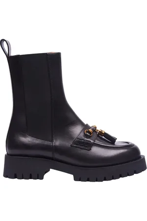 Bervicato Schoenen, Dames, Zwart, 38 EU, Leer, Leren Enkellaars met Ketting
