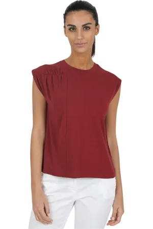 ALPHA STUDIO Tops, Dames, Rood, S, Stijlvol T-Shirt