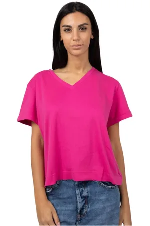 Gran Sasso Tops, Dames, Roze, L, V-Hals T-Shirt