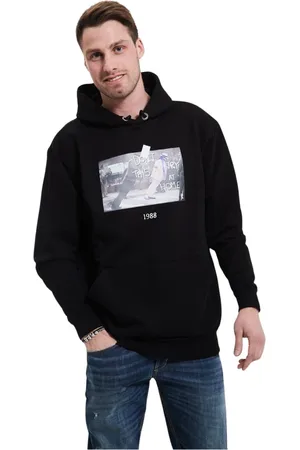 Throwback. Sweatshirts & Hoodies, Heren, Zwart, XS, Klassieke Sweatshirt
