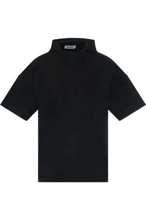 AMBUSH Sweatshirts & Hoodies, Heren, Zwart, S, Katoen, Sweatshirt met korte mouwen en trekkoord capuchon