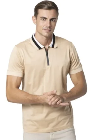 Karl Lagerfeld Tops, Heren, , S, Katoen, Zip Tricolor Polo