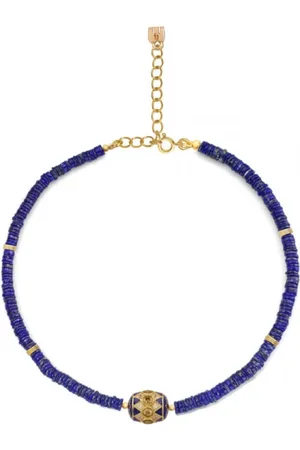 Dorothée Sausset Accessoires, Dames, Blauw, ONE Size, Leer, Necklaces