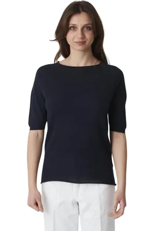 ALPHA STUDIO Blouses & Shirts, Dames, Blauw, S, Dames Crew Neck T-Shirt