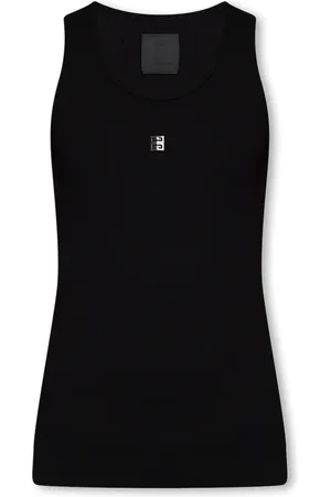 Givenchy Tops, Dames, Zwart, M, Katoen, Tanktop met Logo