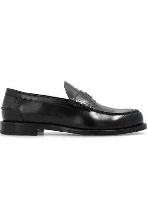 Givenchy Schoenen, Heren, Zwart, 41 EU, Leer, Leren Loafers met Logo