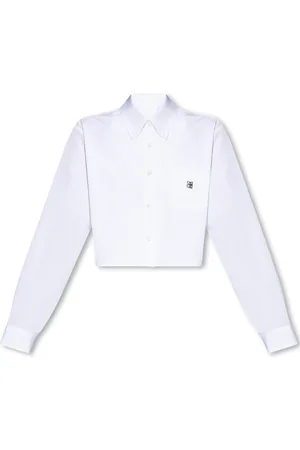Givenchy Blouses & Shirts, Dames, Wit, S, Katoen, Shirt met Logo