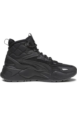 PUMA Schoenen, Heren, Zwart, 44 EU, Leer, Rs-X Hi Booties - Zwarte Enkellaarzen