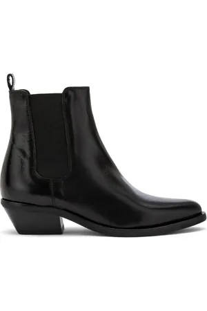 carmens Schoenen, Dames, Zwart, 37 EU, Leer, Zwarte Enkellaarsjes voor Dames