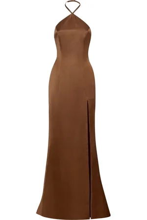MVP Wardrobe Kleedjes, Dames, Bruin, 2Xs, Polyester, Catalina Lange Jurk