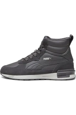 PUMA Schoenen, Heren, Grijs, 41 EU, Leer, Grijze Mid Enkellaarzen