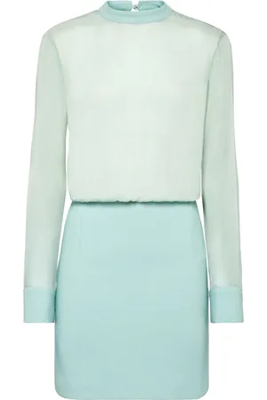 MVP Wardrobe Kleedjes, Dames, Blauw, XS, Polyester, Plaza Jurk