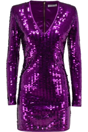 MVP Wardrobe Kleedjes, Dames, Paars, XS, Polyester, LE Petit Ermitage Mini Jurk