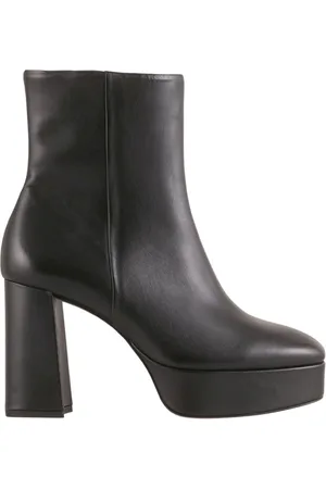 Högl Schoenen, Dames, Zwart, 41 EU, Leer, Zwarte Enkellaarsjes voor Dames