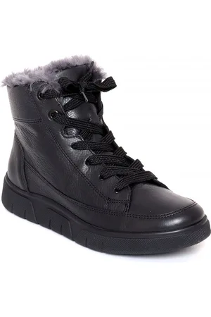 ARA Schoenen, Dames, Zwart, 41 EU, Leer, Zwarte Enkellaarsjes voor Dames