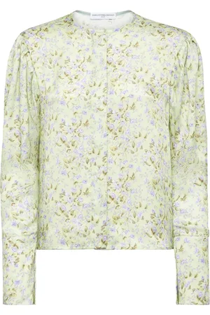 MVP Wardrobe Blouses & Shirts, Dames, Groen, M, Polyester, Veren Shirt