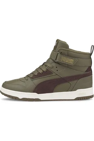PUMA Schoenen, Heren, Groen, 44 EU, Leer, Groene enkellaarzen voor heren