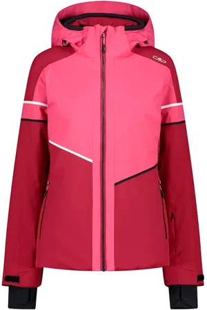 CMP Sport, Dames, Rood, S, Dames Twill Ski Jas met Afneembare Capuchon