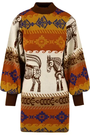AKEP Kleedjes, Dames, Veelkleurig, S, Multi Colour Jurken