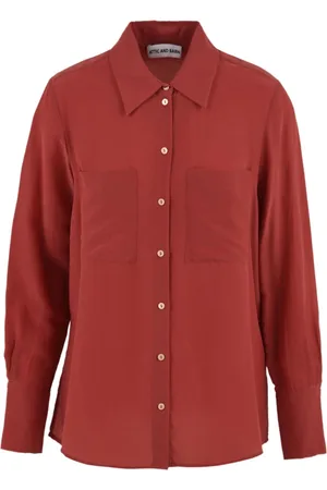 Attic and Barn Blouses & Shirts, Dames, Rood, M, Rode Blouse met Model Atsh 004