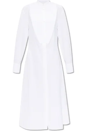 Jil Sander Kleedjes, Dames, Wit, XS, Katoen, Katoenen Jurk