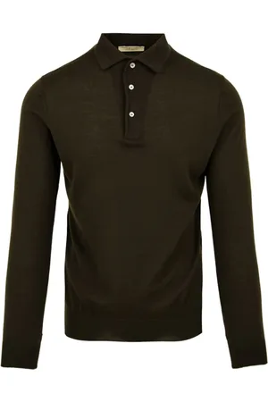 FILIPPO DE LAURENTIIS Tops, Heren, Groen, M, Militaire Stijl T-shirts en Polos