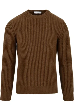 FILIPPO DE LAURENTIIS Truien, Heren, Bruin, S, Y24186 440 Kameel Trui
