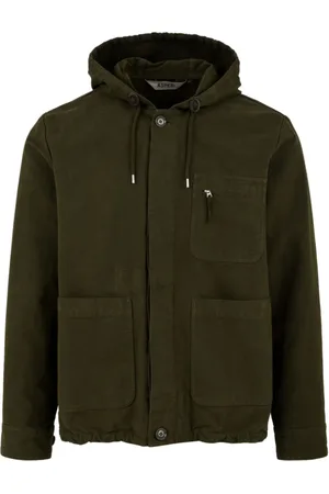 Aspesi Jassen, Heren, Groen, XL, Herenjas met capuchon - Model Cg 14 L515