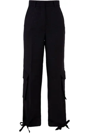Beatrice B Broeken, Dames, Blauw, M, Blauwe Broek met Native Patroon