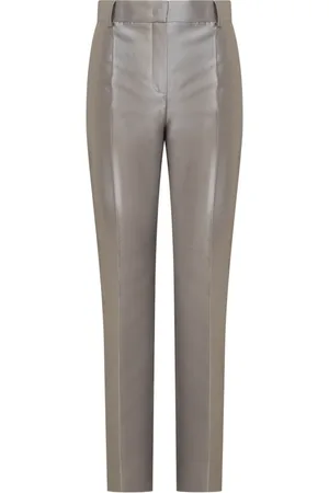 Alberta Ferretti Broeken, Dames, Grijs, M, Stijlvolle Broek