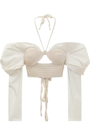 The Mannei Blouses & Shirts, Dames, Wit, M, Mesta Overhemd - Stijlvol en Trendy