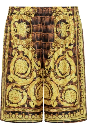 VERSACE Korte broeken, Heren, Geel, L, Casual Shorts