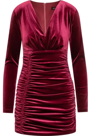 ACTUALEE Kleedjes, Dames, Rood, S, Scoop Neck Jurk