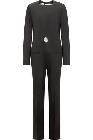 Courrèges Jumpsuits & Playsuits, Dames, Zwart, S, Open Rug Holistische Jurk