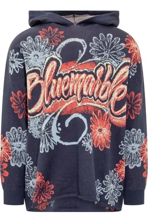 Bluemarble Sweatshirts & Hoodies, Heren, Blauw, S, Jacquard Hoodie