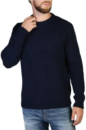 CASHMERE COMPANY Truien, Heren, Blauw, S, Kasjmier, Heren Cashmere Trui