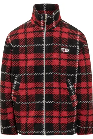 GCDS Jassen, Heren, Rood, M, Tartan Sponge Jas