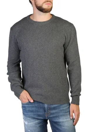 CASHMERE COMPANY Truien, Heren, Grijs, S, Kasjmier, Heren Cashmere Trui