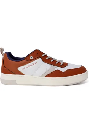 Calvin Klein Schoenen, Heren, Bruin, 41 EU, Leer, Veterschoen Wandelsneakers