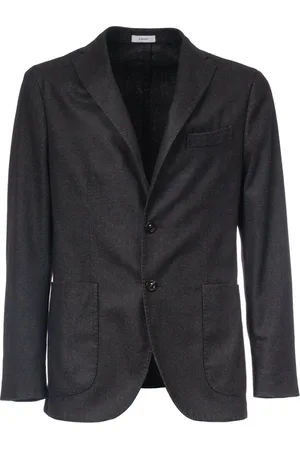 Boglioli Jassen, Heren, Blauw, XL, Wol, Regular Fit Wollen Jas