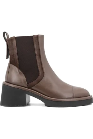 PESERICO SIGN Schoenen, Dames, Bruin, 38 EU, Tijdloze leren enkellaarzen