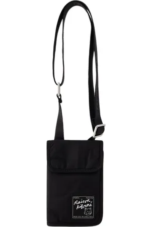 Maison Kitsuné Tassen, Heren, Zwart, ONE Size, Crossbody Nek Pouch