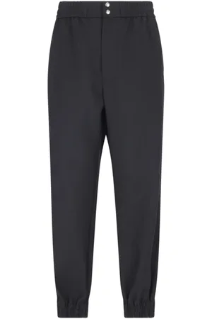 Alexander McQueen Broeken, Heren, Zwart, S, Wol, Zwarte cargobroek met elastische taille