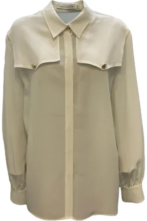 SIMONA CORSELLINI Blouses & Shirts, Dames, , L, Witte Damesblouse