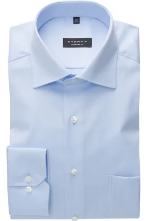 ETERNA Overhemden, Heren, Blauw, L, Klassiek Business Overhemd