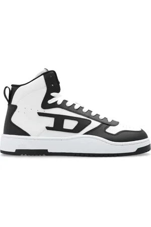 Diesel Schoenen, Heren, Wit, 41 EU, Leer, S-Ukiyo V2 MID Sneakers